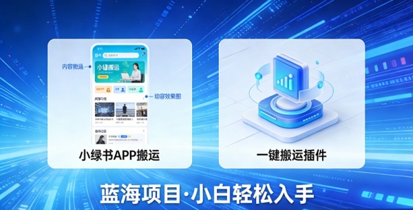 蓝海项目小绿书，配合一键搬运插件，小白轻松入手