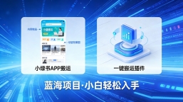 蓝海项目小绿书，配合一键搬运插件，小白轻松入手